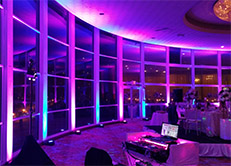 Blue and Purple Up lighting